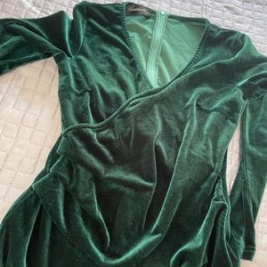 Green Velvet Dress